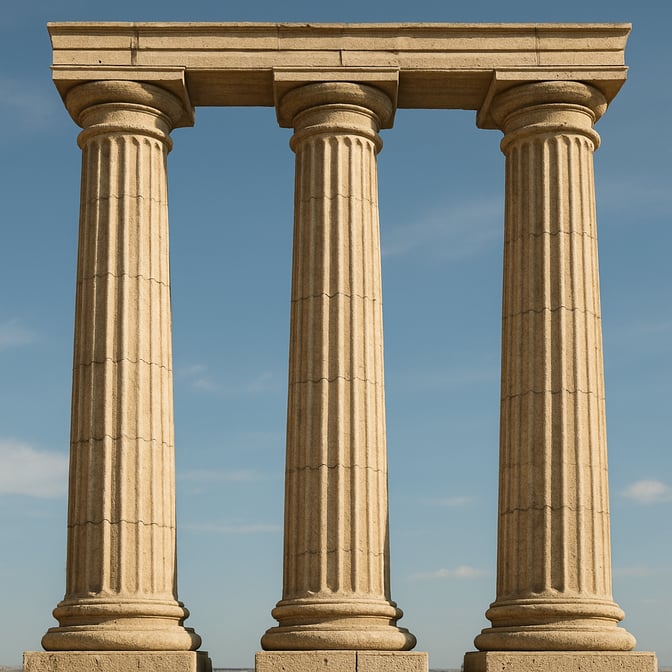 3 strong pillars