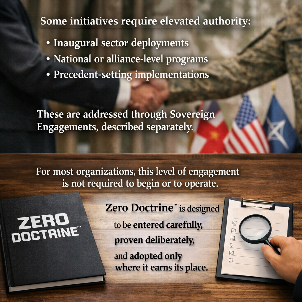 photographic Images only Some initiatives require elevated authority Inaugural sector deployments National or alliancelevel programs Precedentsetting-1