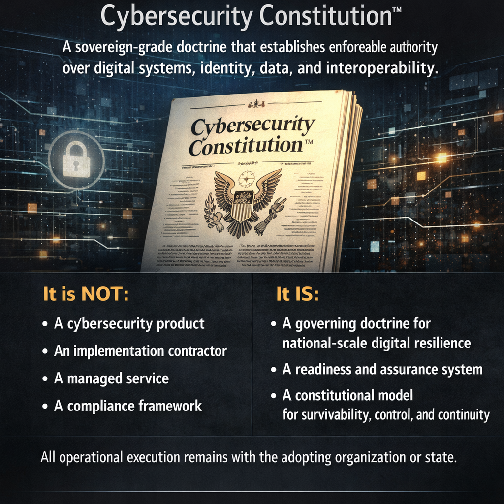 photographic InterOpsis is governed by the Cybersecurity Constitution a sovereigngrade doctrine that establishes enforceable authority over digital sy-1